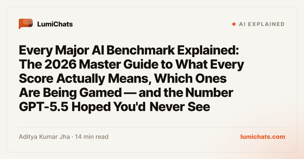 Every Major AI Benchmark Explained: The 2026 Master Guide to What Every ...