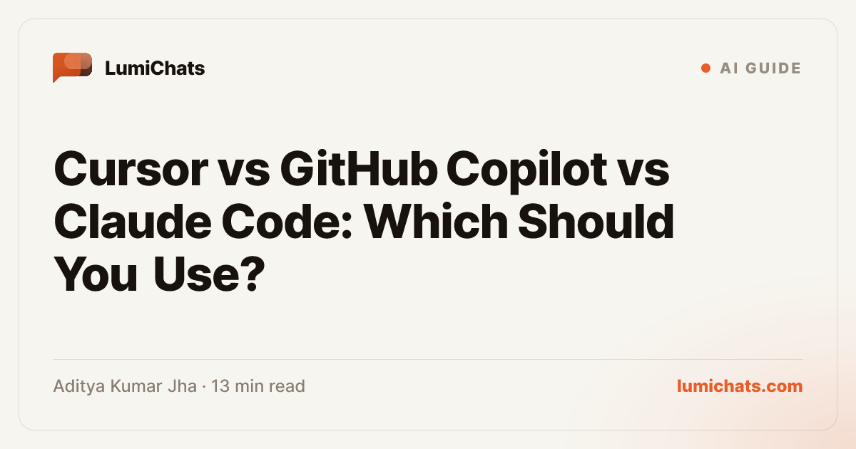 Cursor vs GitHub Copilot vs Claude Code: Which Should You Use ...