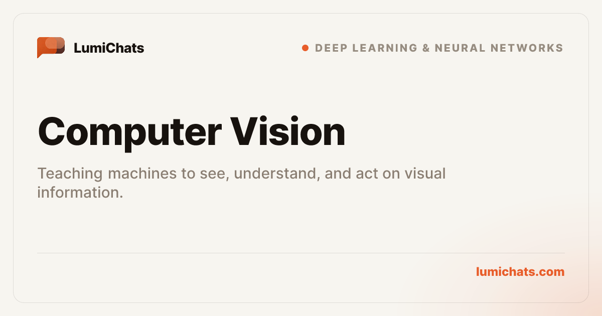 Computer Vision Explained: CNNs, ViT, Object Detection | LumiChats