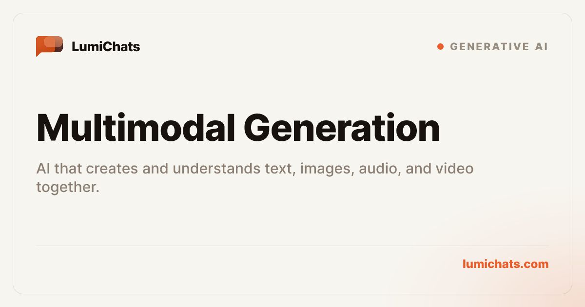 Multimodal Generation: How AI Understands Text, Images | LumiChats